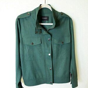 Liverpool Los Angeles Green Utility Shirt Jacket (3X)